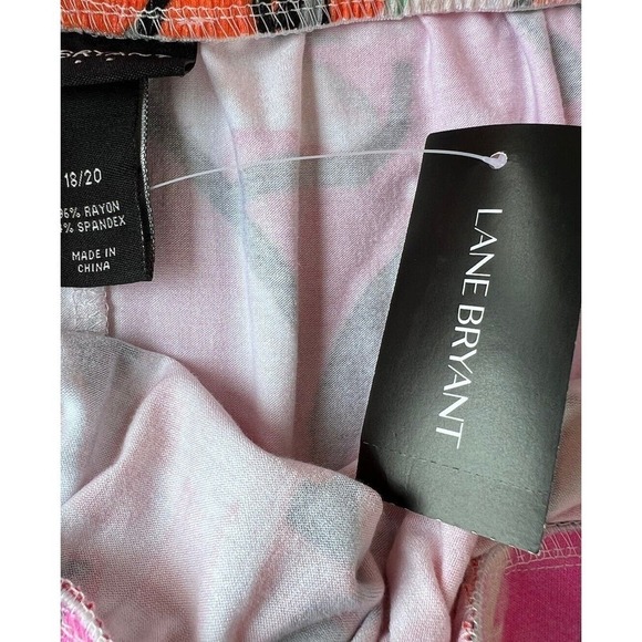 NWT Lane Bryant A-Line Skirt 18 /20 Floral Pink Spring Summer Beach Cruise Vacay - Picture 4 of 8